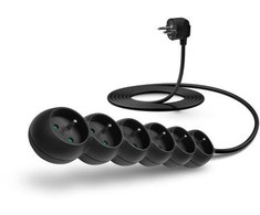 Connect It Prijunkite IT ilgintuvą 230 V, 6 lizdai, 3m, be jungiklio (juodas)
