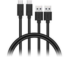 CONNECT IT Wirez USB-C (C tipo) -> USB-A, USB 3.1 Gen 1, juodas, 1 m (2 vnt. pakuotėje)