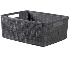 Daiktadėžė CURVER JUTE, 12 l, pilka, 36×28×15 cm