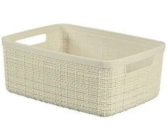 Daiktadėžė CURVER JUTE, 5 l, kreminė, 27×20×11 cm