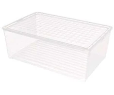 Daiktadėžė CURVER, 45 l, skaidri, 59,6×39,4×23 cm