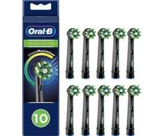 Oral-B CrossAction juodos spalvos leidimo šepetėlio galvutės su CleanMaximiser šereliais, skirtos holistiniam burnos valymui, 10 vnt.