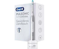 Braun Oral-B Pulsonic Slim Luxe 4000, Suaugusiesiems, Sonic dantų šepetėlis, Kasdienė priežiūra, Jautrus, Balinimas, 62 000 judesių per minutę, Platinum, 2 min.
