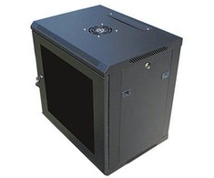 DATACOM 19" rack 9U/450 mm BK (glass) juodas