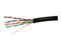 DATACOM UTP laidas CAT5E PE 100m juodas LAUKO SKIRTUMUI