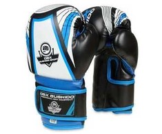 BUSHIDO 6 uncijų bokso pirštinės vaikams - Jaunimo mėlynos ARB407v1-6oz