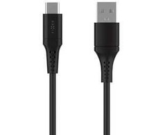 Kabelis USB Fixed USB-A - USB-C 0.3 m Juodas (FIXDLS-AC03-BK)