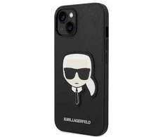 Karl Lagerfeld telefono dėklas Saffiano Karl's Head Patch iPhone 13/14/15