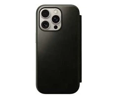Dėklas Nomad Leather Folio, žalias chrome - iPhone 16 Pro