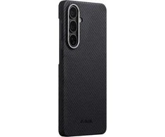 Dėklas Pitaka Edge Case, juoda/pilka tvilo raštas (Aaron Button) - Samsung Galaxy S26+