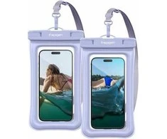 Spigen Aqua Shield vandeniui atsparus plūduriuojantis dėklas A610, 2 vnt., aqua mėlyna