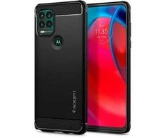 Dėklas Spigen Rugged Armor, juodas - Motorola Moto G Stylus 5G
