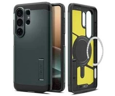 Spigen Tough Armor Mag MagSafe dėklas skirtas Samsung Galaxy S26 Ultra – žalios spalvos