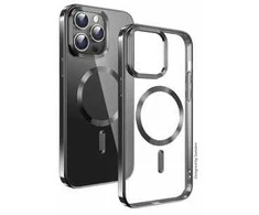 SWISSTEN CLEAR JELLY MagStick metalinis dėklas Apple iPhone 13 Pro juodas