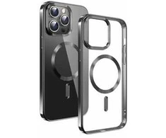 SWISSTEN CLEAR JELLY MagStick metalinis dėklas, skirtas SAMSUNG GALAXY S24 ULTRA 5G juodas