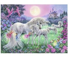 Ravensburger Dėlionė 100 vnt. - Vienaragiai mėnulio šviesoje