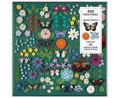 Dėlionė Bookshop Butterfly Botanica 500 Piece Puzzle with Shaped Pieces