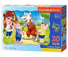 Castorland Dėlionė 20 vnt. - Trys paršiukai