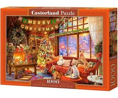 Castorland dėlionė Christmas Evening With Pets 1000 det