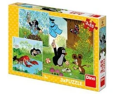 Dino Toys Dėlionė 3x55 Kurmis ir kelnaitės
