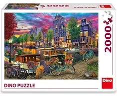 Dėlionė Dino Puzzle 2000 Pcs: Painted Amsterdam
