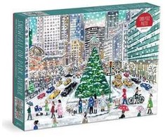 Dėlionė Bookshop Michael Storrings Snowfall on Park Avenue 1000 Piece Puzzle