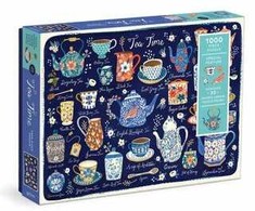 Dėlionė Bookshop Tea Time 1000 Piece Puzzle with Shaped Pieces