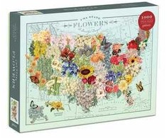 Dėlionė Bookshop Wendy Gold USA State Flowers 1000 Piece Puzzle