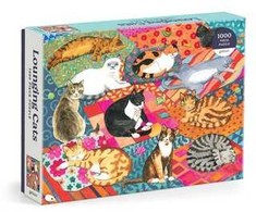 Dėlionė Bookshop Lounging Cats 1000 Piece Puzzle
