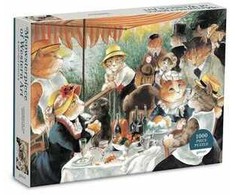 Dėlionė Bookshop Luncheon of the Boating Party Meowsterpiece of Western Art 1000 Piece Puzzle