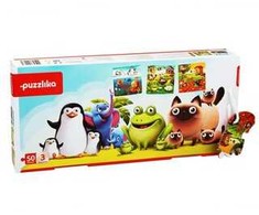 Puzzlika dėlionė 3 in 1 "Mėgstamiausi gyvūnai"