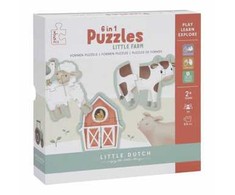 Dėlionė Little Dutch Dėlionių rinkinys Kaime 6vnt