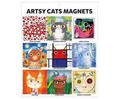 KNYGA Bookshop Artsy Cats Magnets