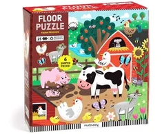 KNYGA Mudpuppy Bookshop Farm Friends 25 Piece Floor Puzzle with Shaped Pieces