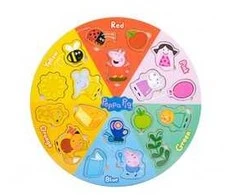 PEPPA PIG - Spalvinga dėlionė su formomis