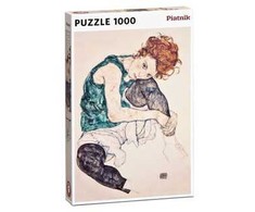 Dėlionė Piatnik Puzzle 1000 – Schiele, sėdinti moteris PIATNIK