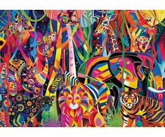 Ravensburger Dėlionė 500 vnt. - Spalvingos džiunglės