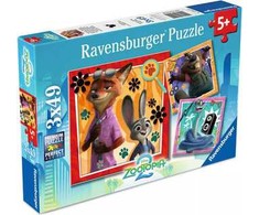 RAVENSBURGER Dėlionė dėlionė Zootopia 2, 3x49 det., 12004369 0