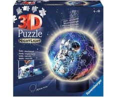 Ravensburger 3D dėlionė naktinė lempa astronautai kosmose