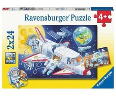 Ravensburger 2 dėlionės „Kelionė į kosmosą“, 2×24 det., nuo 4 m.
