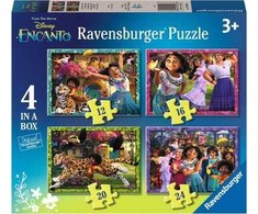 Ravensburger 4 dėlionės „Disney Užkerėti“, 12–24 det., nuo 3 m.
