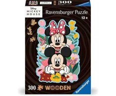 Ravensburger Medinė dėlionė 300 detalių Mickey ir Minnie Disney