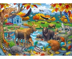 Ravensburger Dėlionė 150 vnt. - Laukinės gamtos susibūrimas