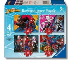 RAVENSBURGER vaikiška dėlionė Spider-Man, 12/16/20/24 det., 12004201