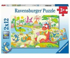 RAVENSBURGER Dėlionė dėlionė Mano dino draugai, 2x12 det., 05246 2