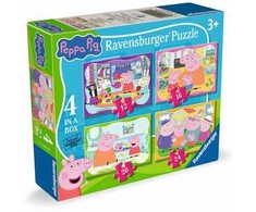 Ravensburger 4 dėlionės „Kiaulytė Pepa“, 12–24 det., nuo 3 m.