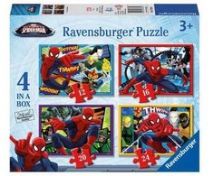 Ravensburger 4 dėlionės „Žmogus-voras“, 12–24 det., nuo 3 m.