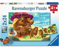Dėlionė Ravensburger - Bear Family Vacations 2x24p (12004046)