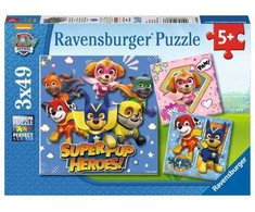 Ravensburger 3 dėlionės „Šunyčiai patruliai II“, 3×49 det., nuo 5 m.
