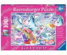 Fėjų žemė - 100vnt. Glitter Puzzle - RAVENSBURGER dėlionė